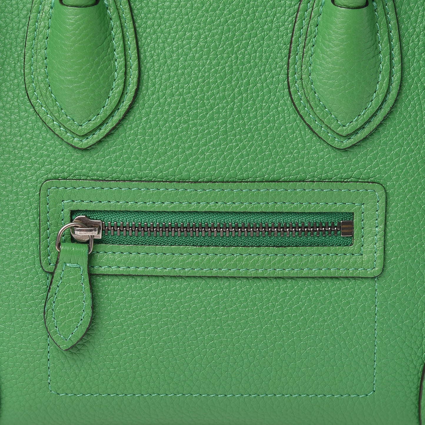 Drummed Calfskin Nano Luggage Mint