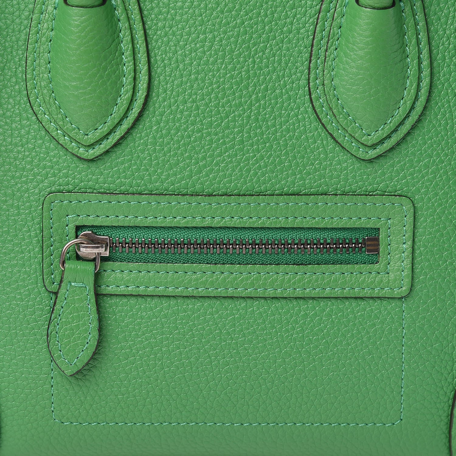 Celine Drummed Calfskin Nano Luggage Mint 12 of 12