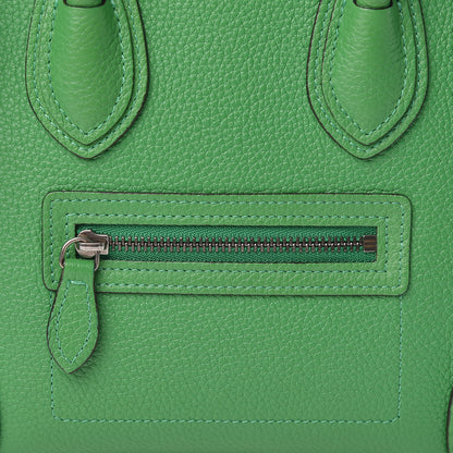 Celine Drummed Calfskin Nano Luggage Mint 12 of 12