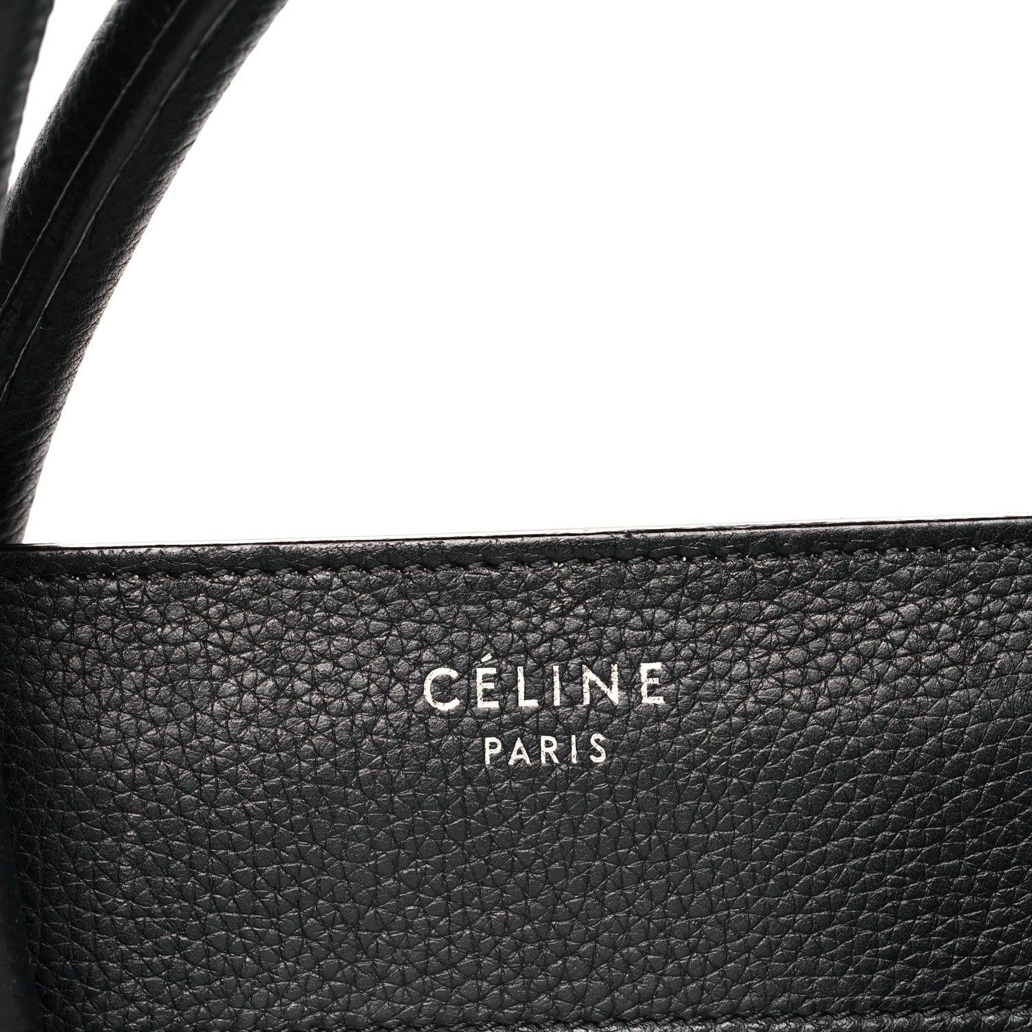 Celine Drummed Calfskin Mini Luggage Black 6 of 10