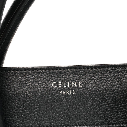 Celine Drummed Calfskin Mini Luggage Black 6 of 10