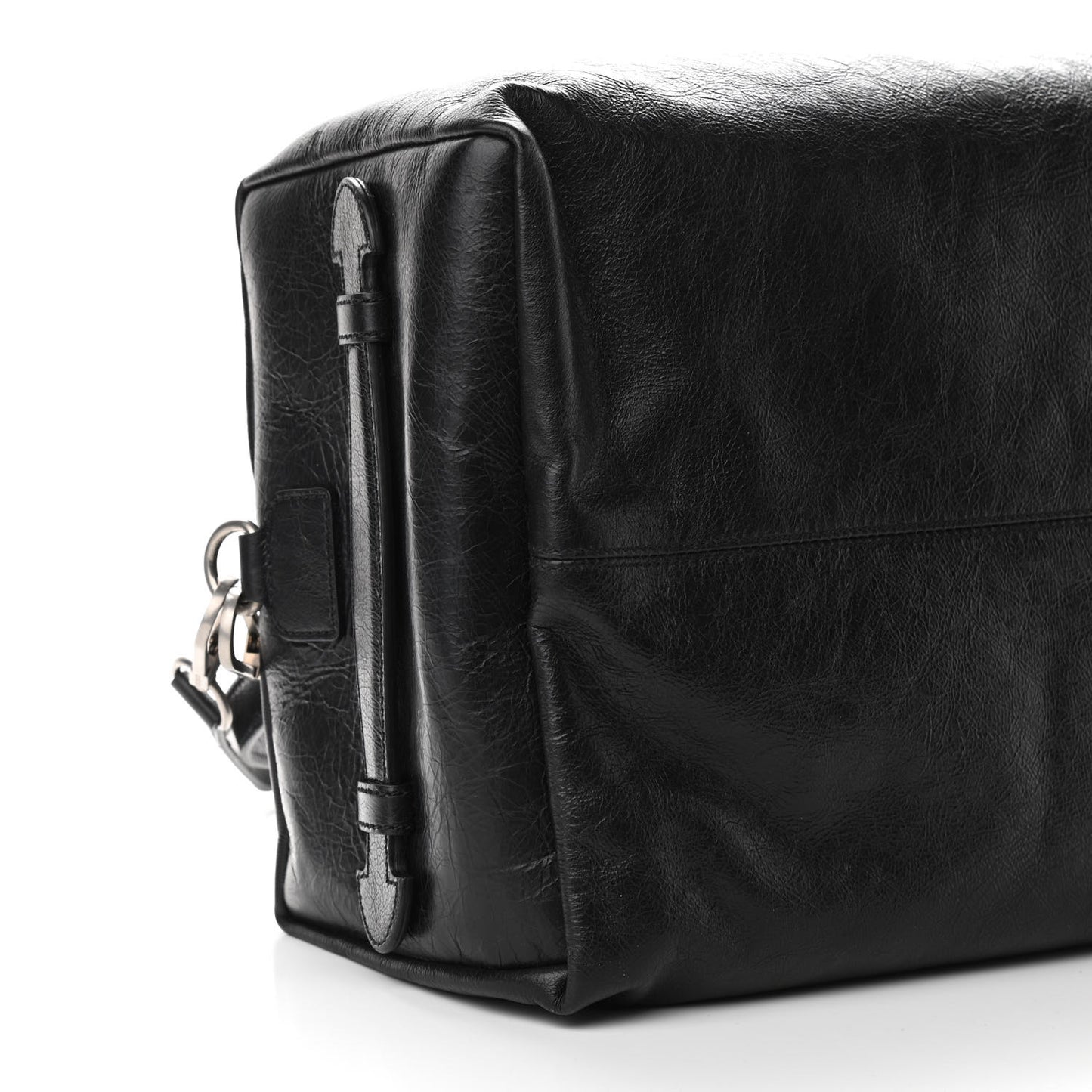 Fluffy Calfskin Morpheus Convertible Backpack Black