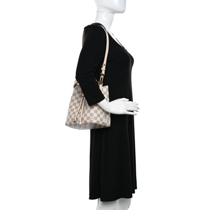 Louis Vuitton Damier Azur Braided Neonoe BB Pink 2 of 10