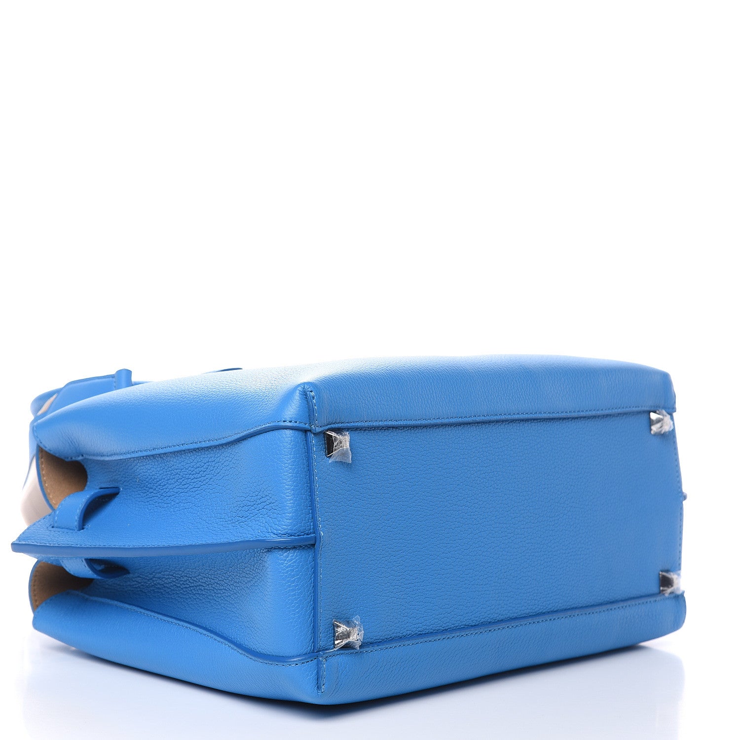 MCM Grained Calfskin Medium Milla Tote Tile Blue 4 of 11