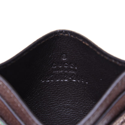 Gucci GG Supreme Monogram Tian Card Holder Beige Multicolor New Acero 8 of 9
