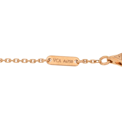 Van Cleef & Arpels 18K Rose Gold Carnelian Sweet Alhambra Bracelet 3 of 4