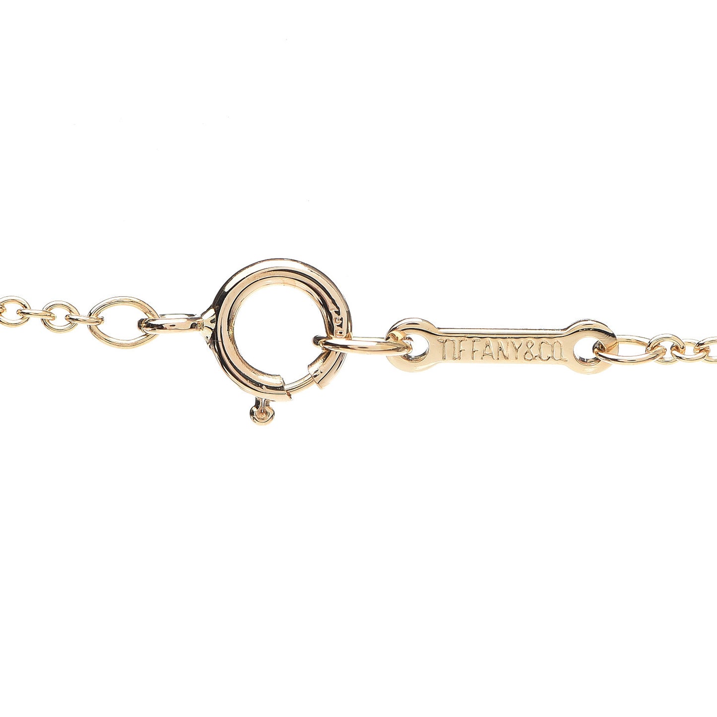 18K Yellow Gold 11mm Elsa Peretti Bean Pendant Necklace
