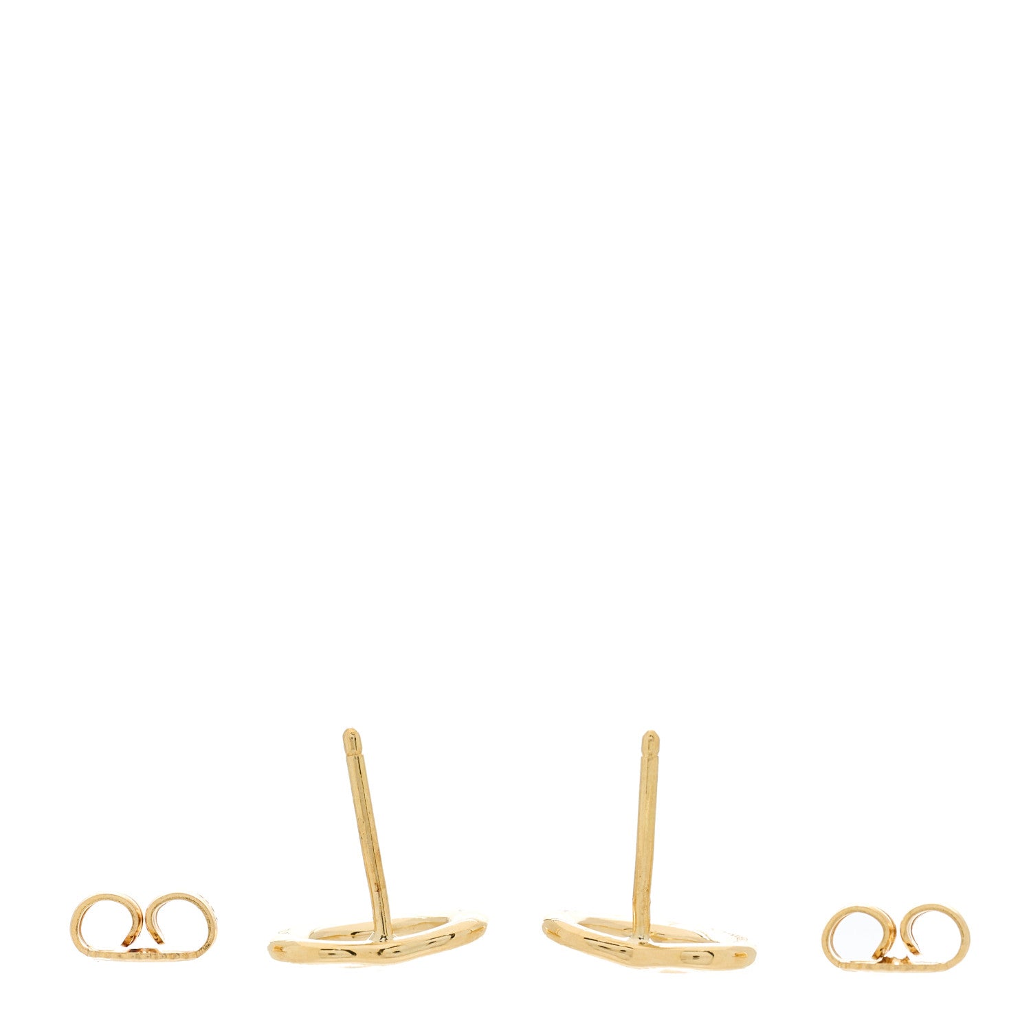 Tiffany 18K Yellow Gold 11mm Elsa Peretti Open Heart Earrings 3 of 3