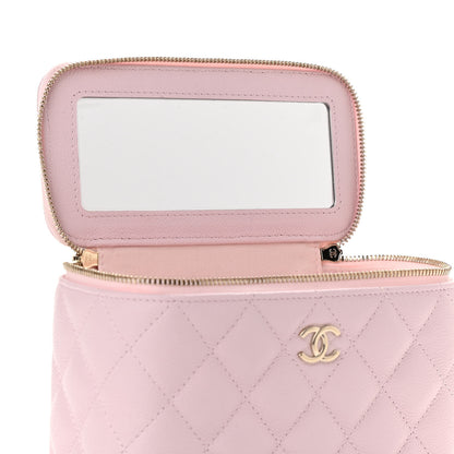 Chanel Caviar Quilted Small Tiny CC Vanity Case With Chain Light Pink 8 of 11