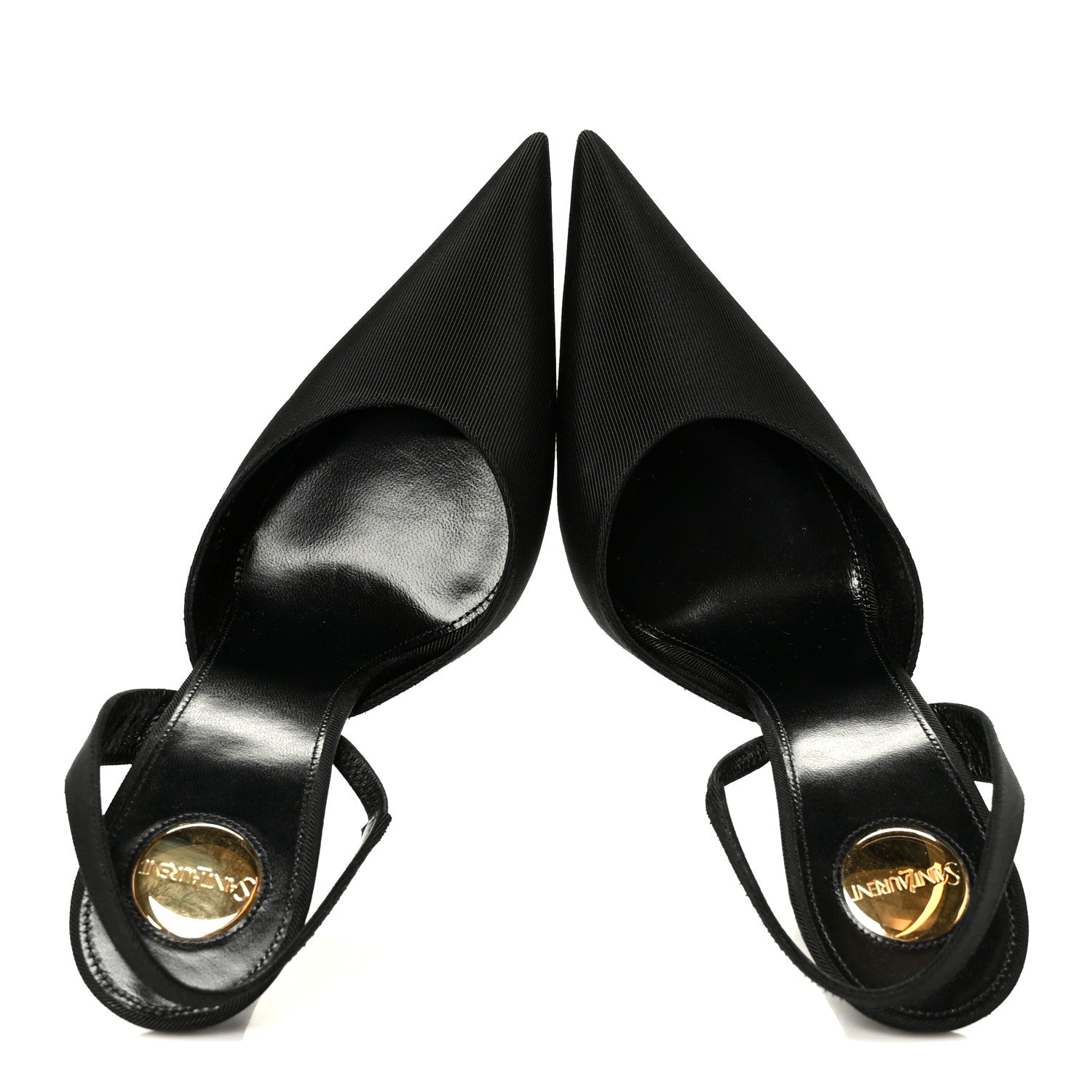 Saint Laurent Grosgrain Penelope Slingback Pump 38 Black 2 of 10