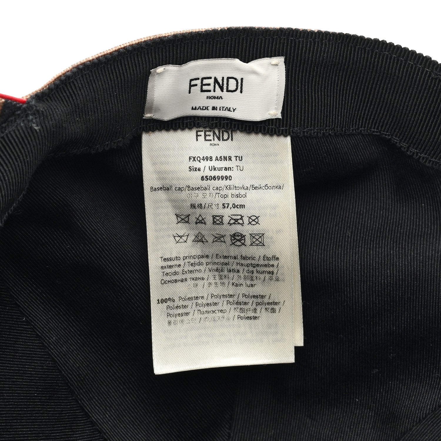 Fendi Canvas FF Reloaded Baseball Hat S Tobacco Red 8 of 8