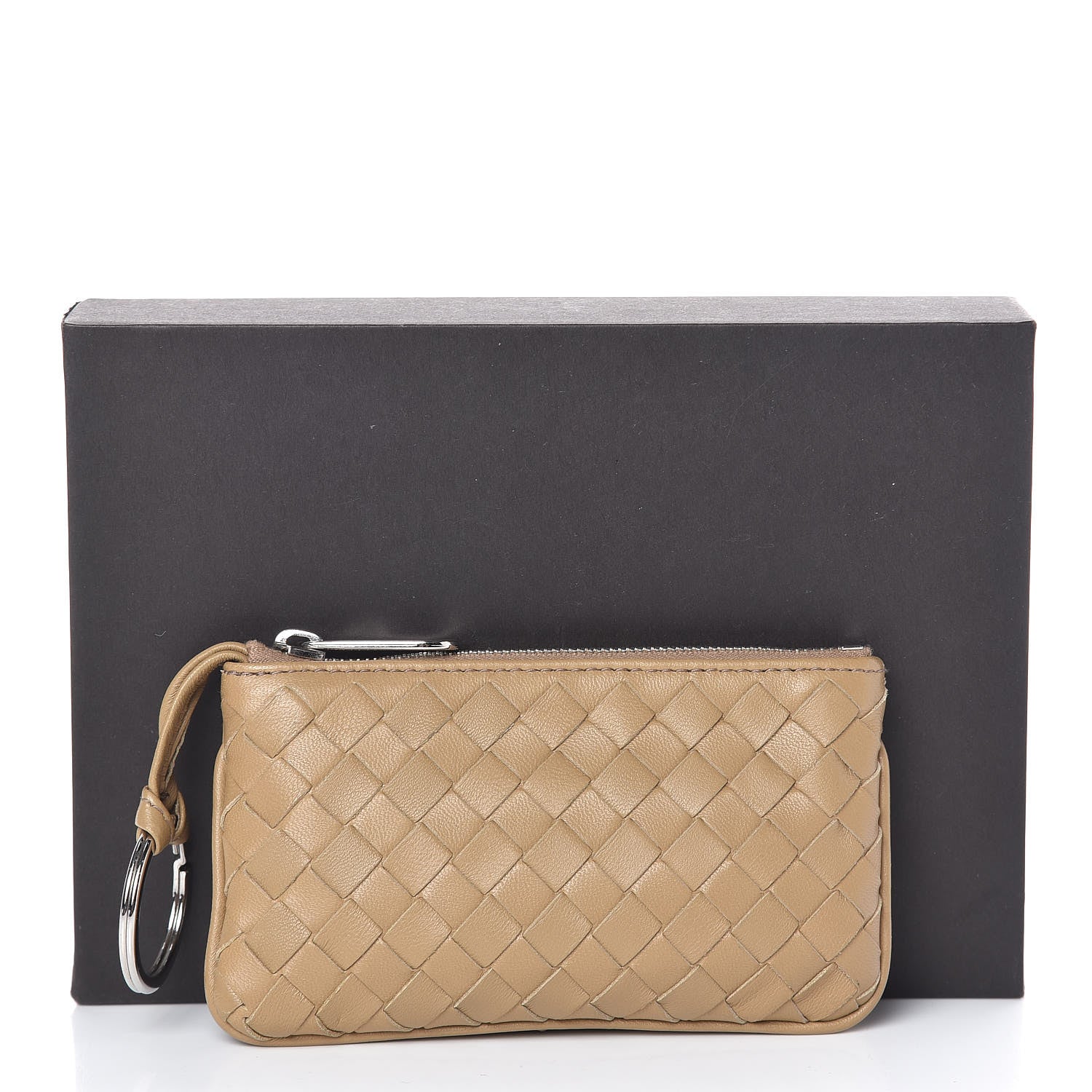Bottega Veneta Nappa Intrecciato Key Holder Camel 8 of 8