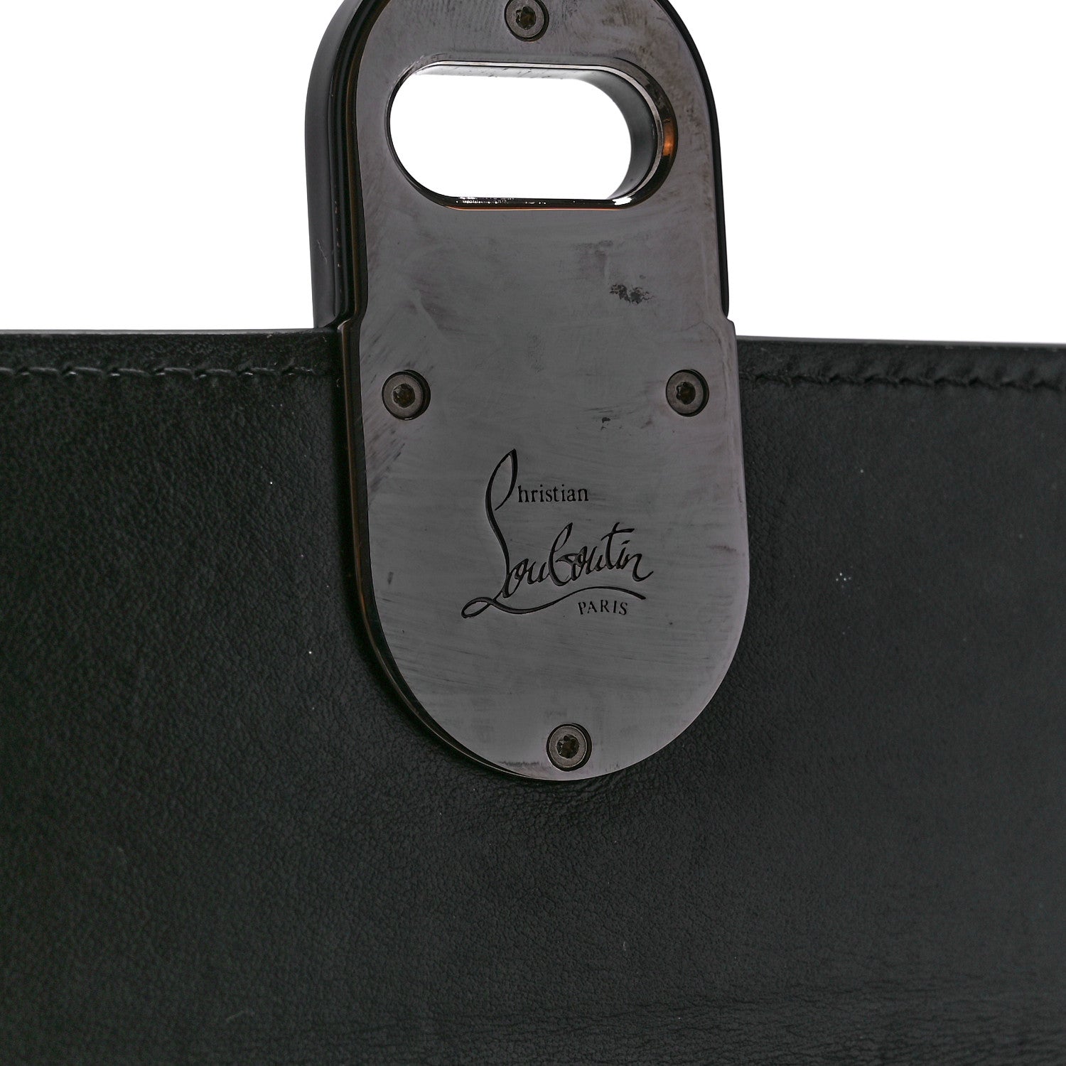 Christian Louboutin Patent Calfskin Mini Elisa Baguette Black 7 of 11
