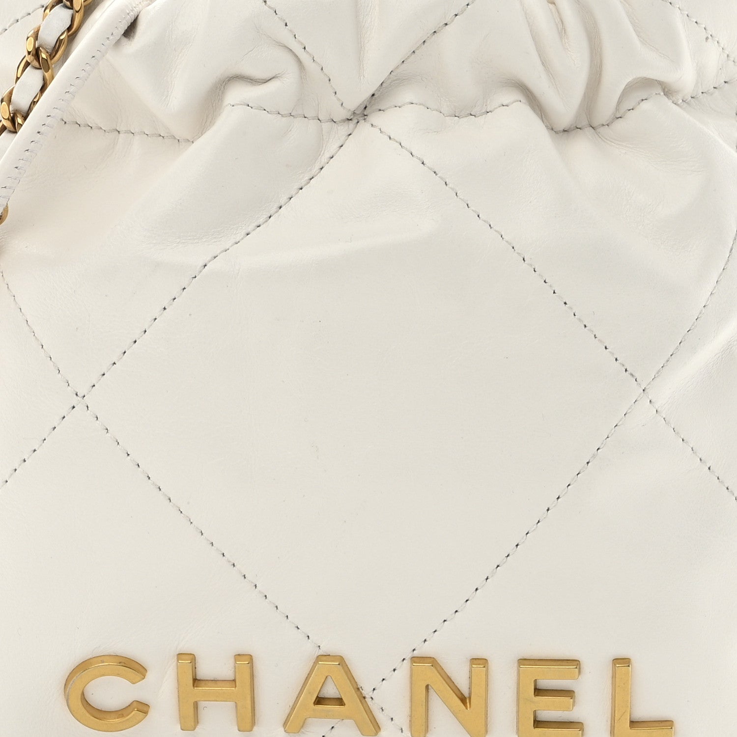 Chanel Shiny Calfskin Quilted Mini Chanel 22 White 8 of 11