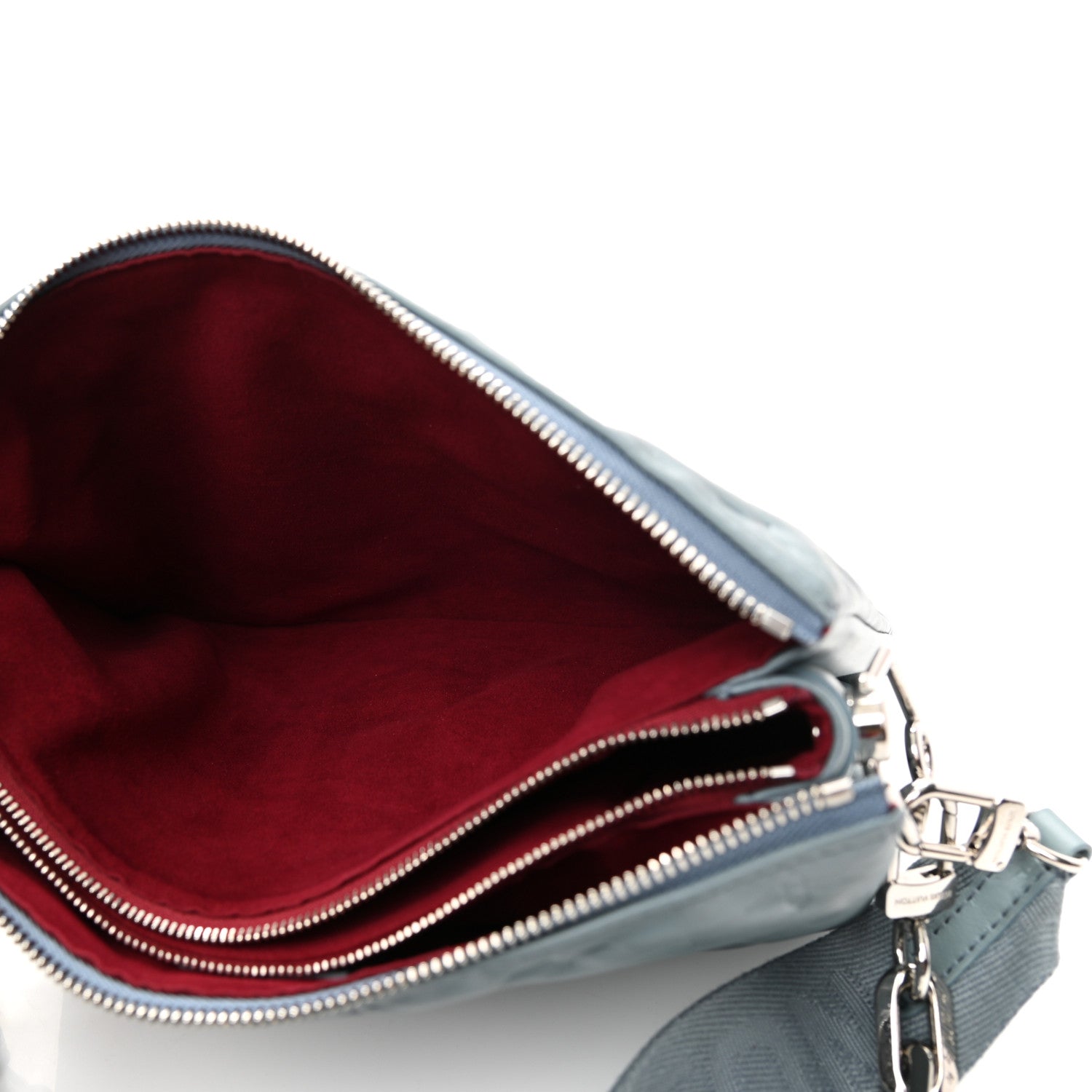 Louis Vuitton Lambskin Embossed Monogram Coussin PM Blue Glacier 6 of 10