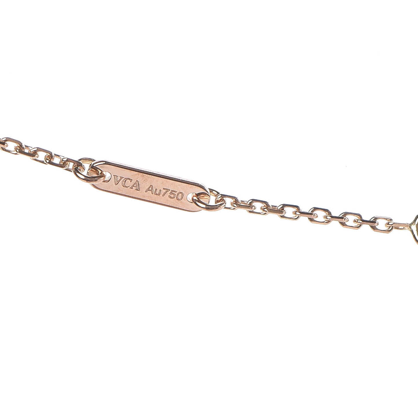 18K Rose Gold Carnelian Sweet Alhambra Pendant Necklace