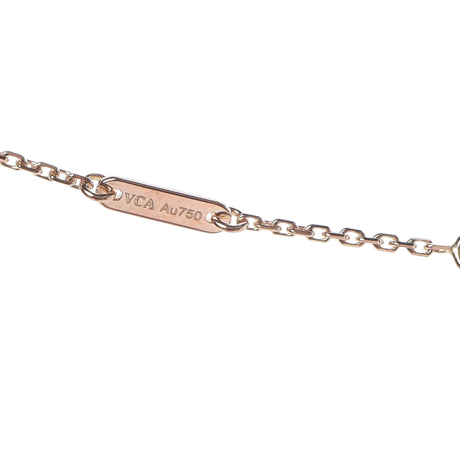 Van Cleef & Arpels 18K Rose Gold Carnelian Sweet Alhambra Pendant Necklace 5 of 7