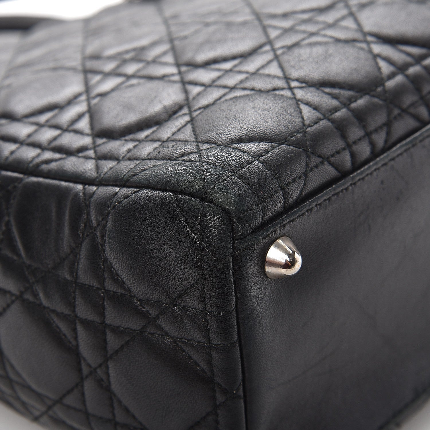 Christian Dior Lambskin Cannage Large Lady Dior Black 8 of 18