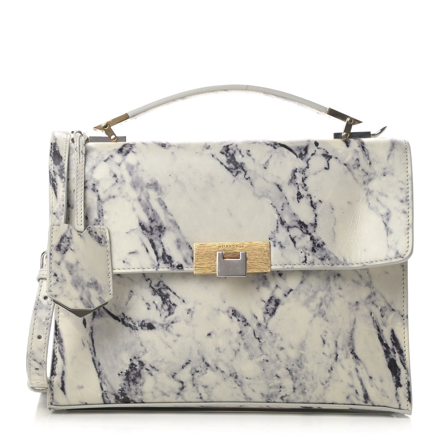 Veau Marbre Le Dix S New Cartable Briefcase Blanc Marbre Black
