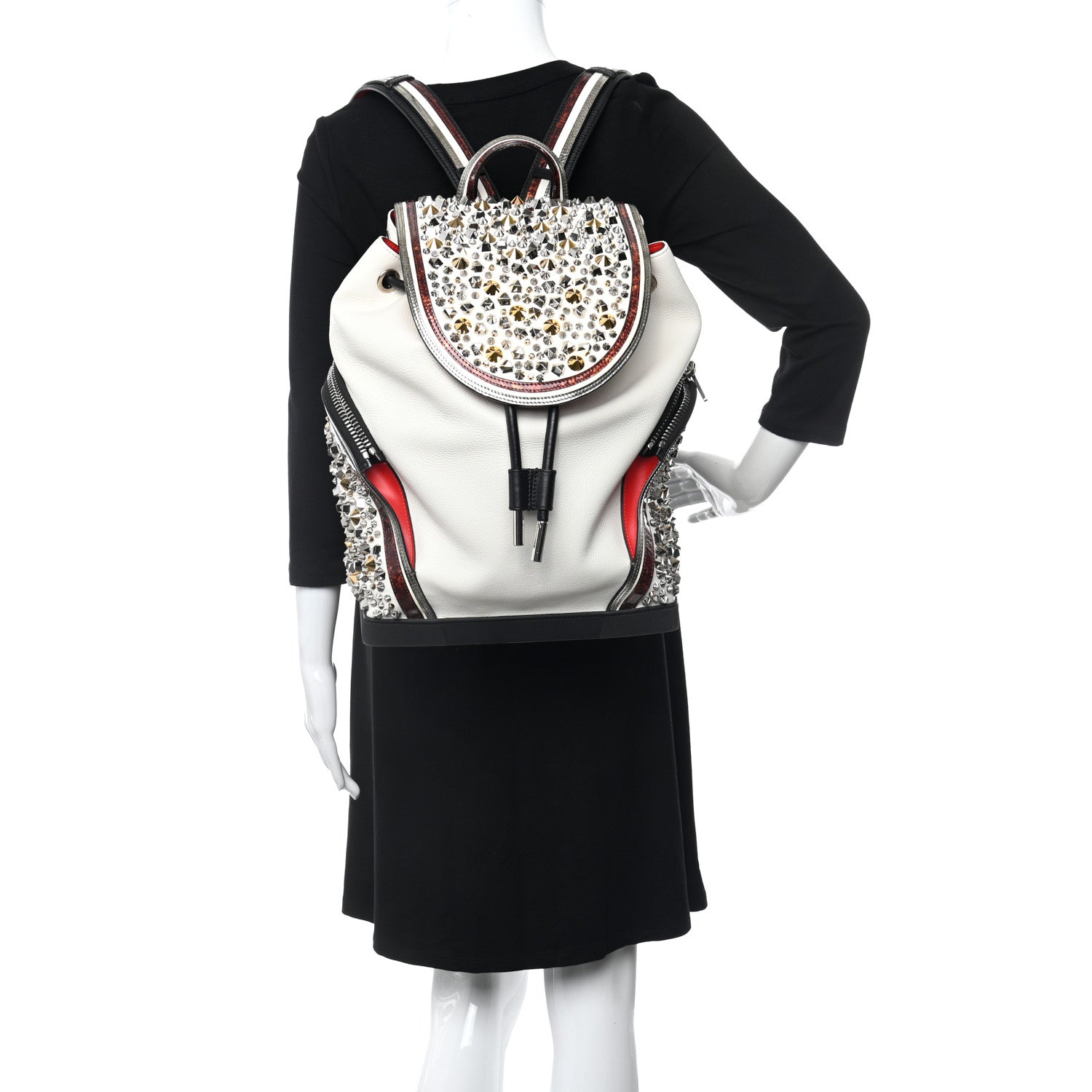 Christian Louboutin Calfskin Spiked Explorafunk Backpack 2 of 12