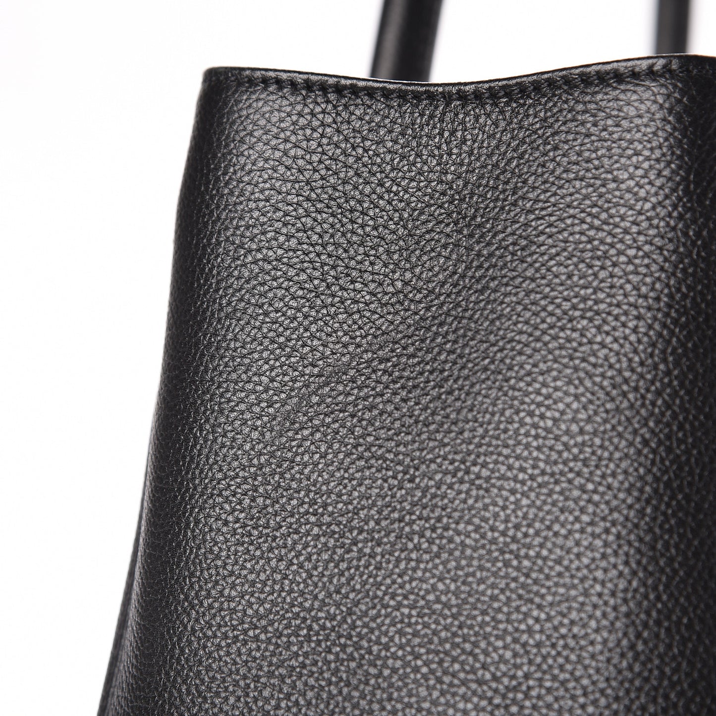 Calfskin Cerf Executive Shopper Tote Black