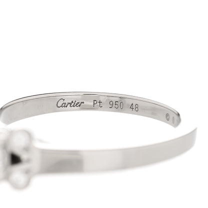 Cartier Platinum Diamond .19ct Ballerine Solitaire Engagement Ring 48 4.5 5 of 6