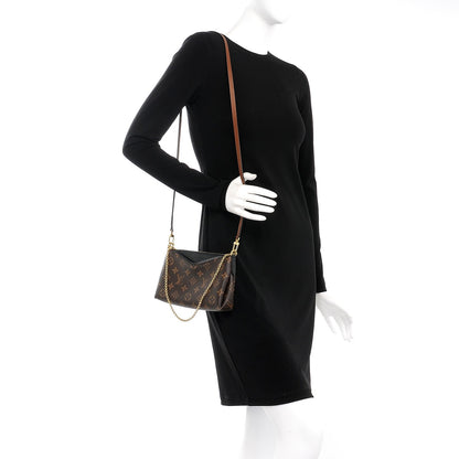 Louis Vuitton Monogram Pallas Clutch Black 2 of 9