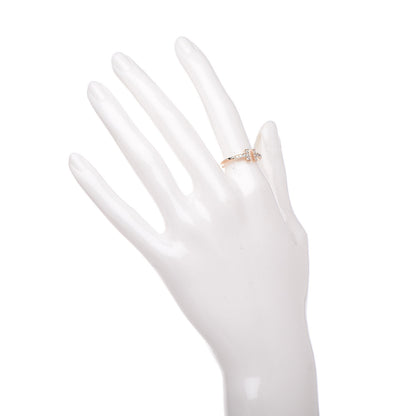 Tiffany 18K Rose Gold Diamond T Wire Ring 53 6.5 2 of 5