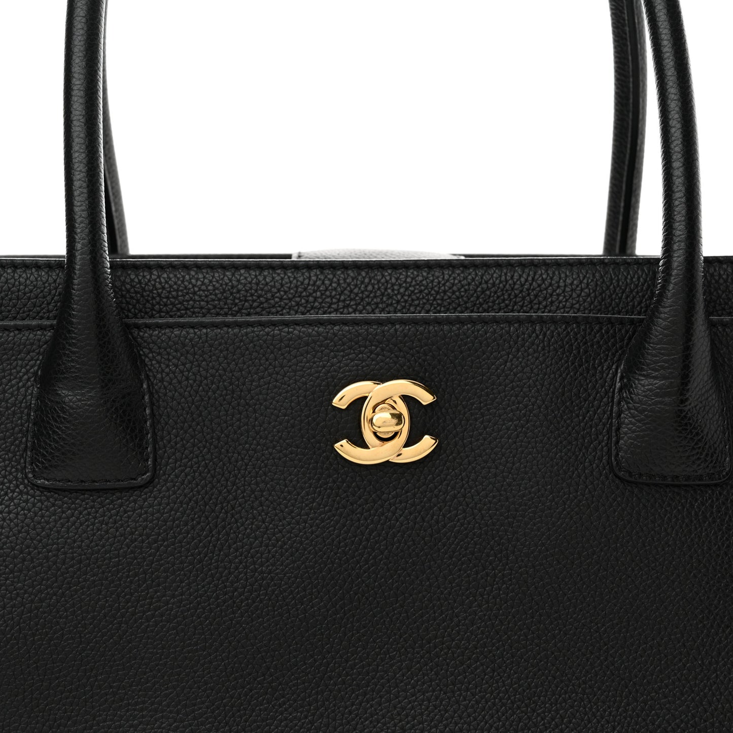 Caviar Medium Cerf Executive Shopper Tote Black