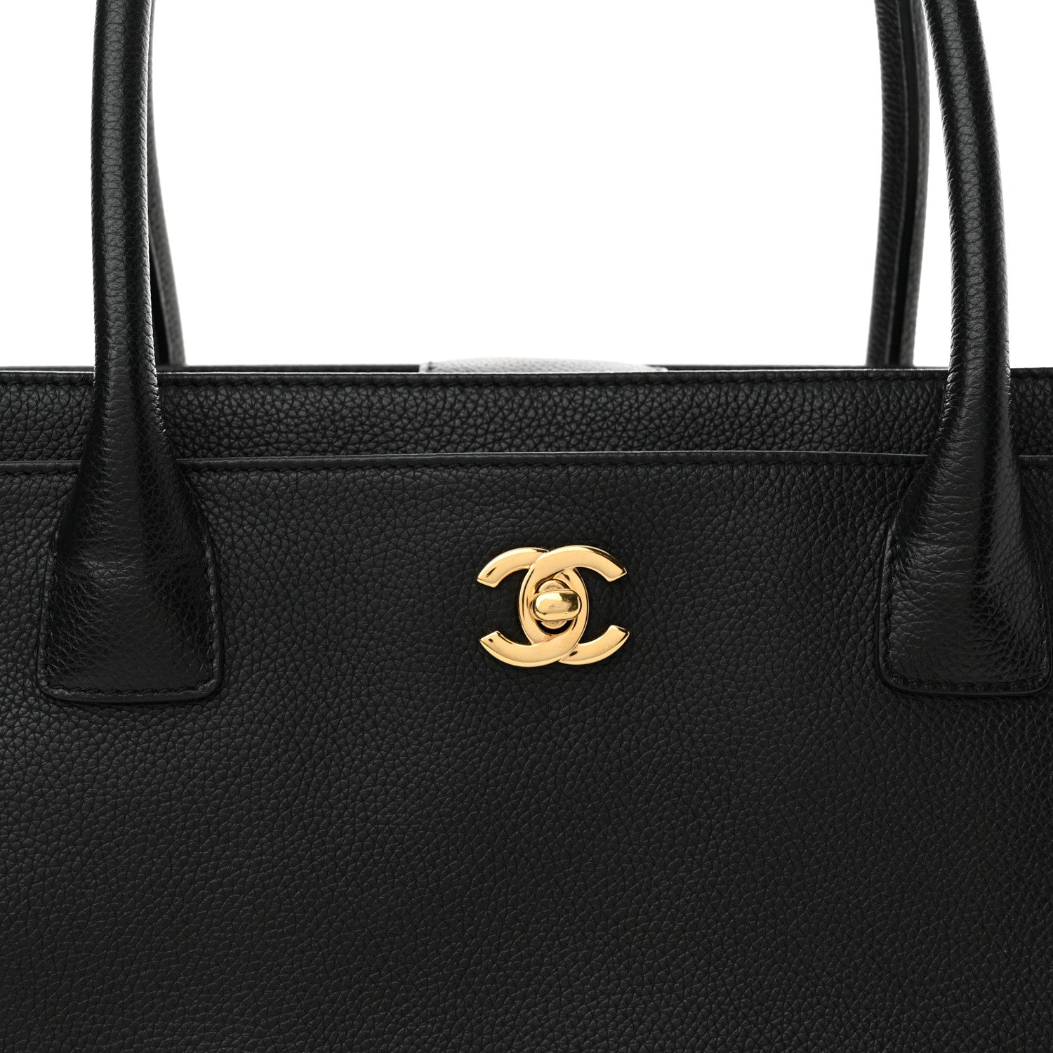 Chanel Caviar Medium Cerf Executive Shopper Tote Black 9 of 12