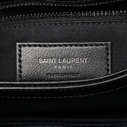 Saint Laurent Calfskin Y Quilted Monogram Toy Loulou Crossbody Bag Black 6 of 10