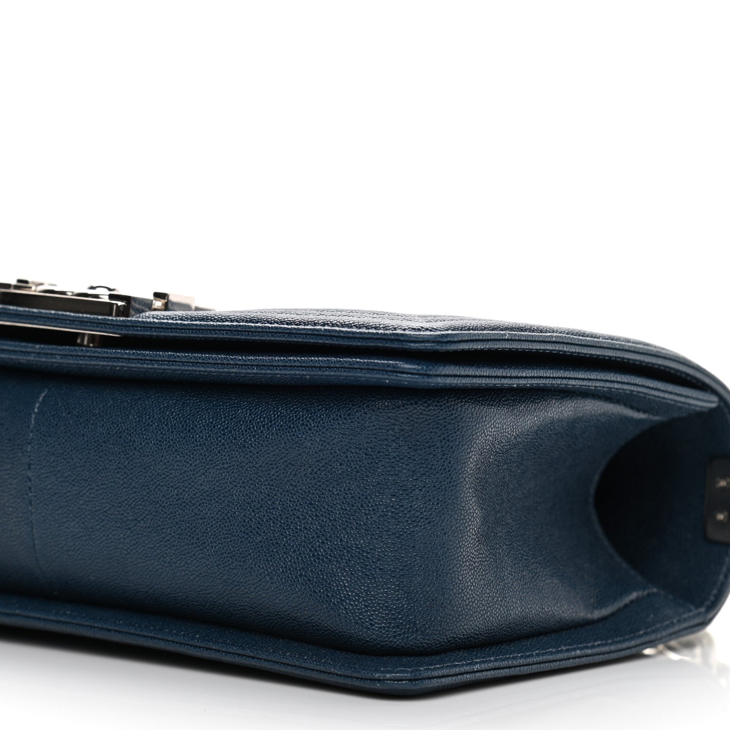 Chanel Caviar Quilted Medium Boy Flap Dark Blue 10 of 11