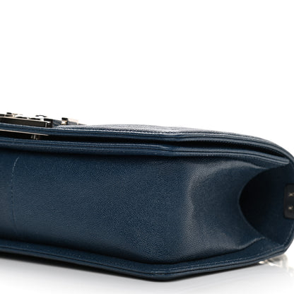 Chanel Caviar Quilted Medium Boy Flap Dark Blue 10 of 11