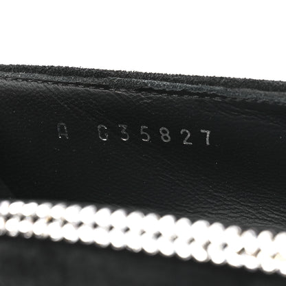Chanel Suede Grosgrain Crystal Star Pumps 40 Black 8 of 8