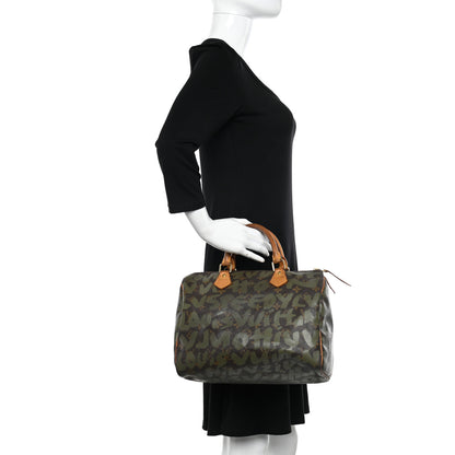 Louis Vuitton Monogram Graffiti Speedy 30 Kaki 2 of 19