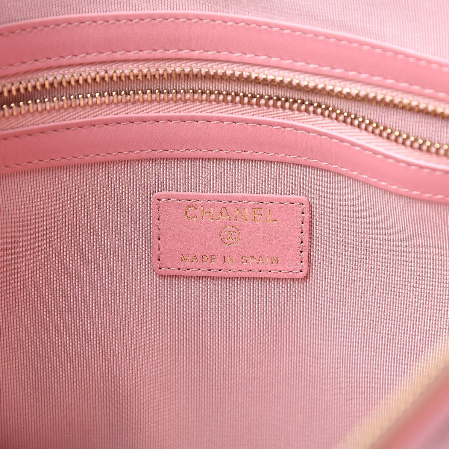 Chanel Lambskin Quilted Medium Cosmetic Case Pink 6 of 8