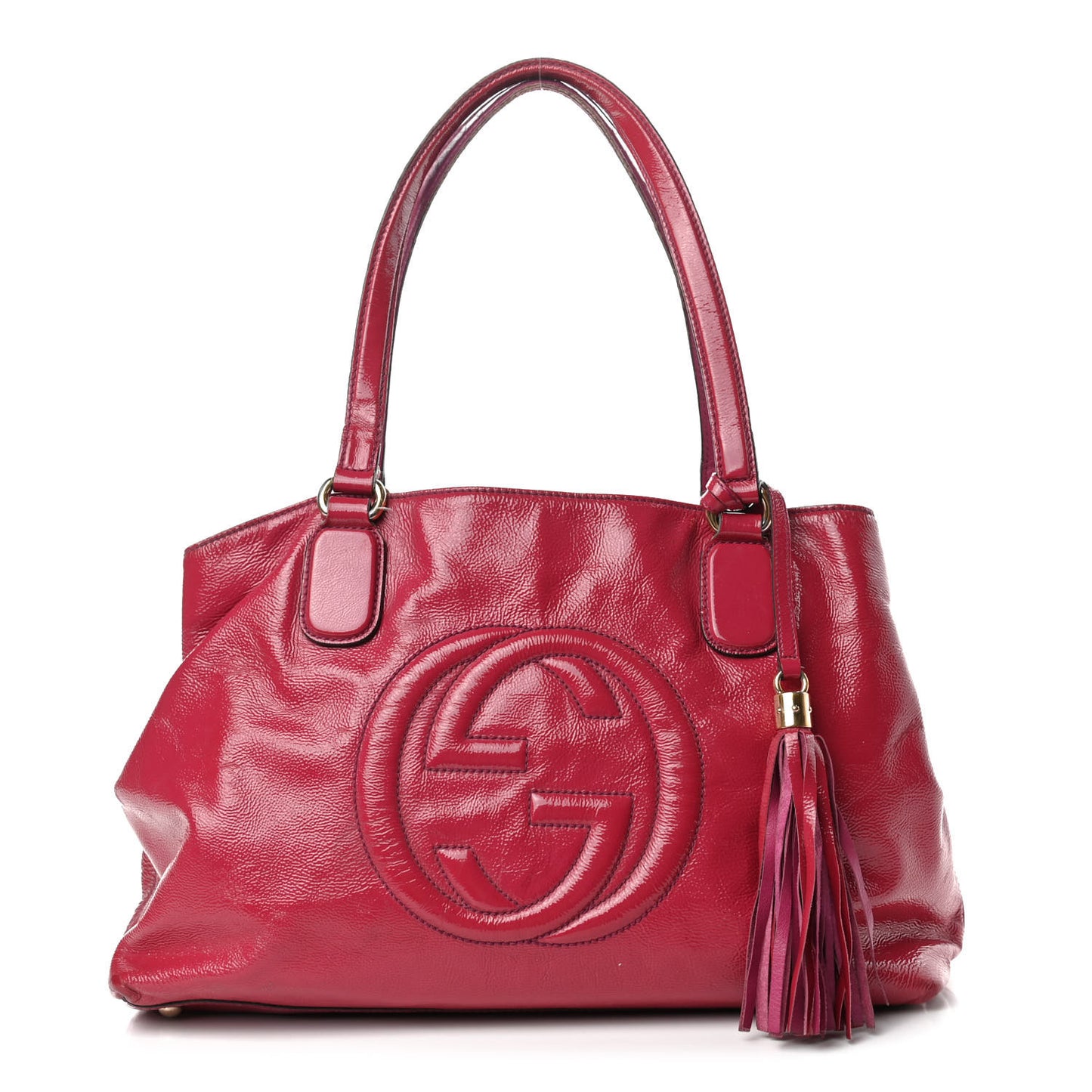 Vernice Naplack Medium Soho Working Tote Bright Bouganville