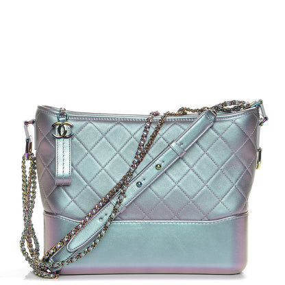Chanel Iridescent Lambskin Calfskin Quilted Medium Gabrielle Hobo Light Purple 1 of 8