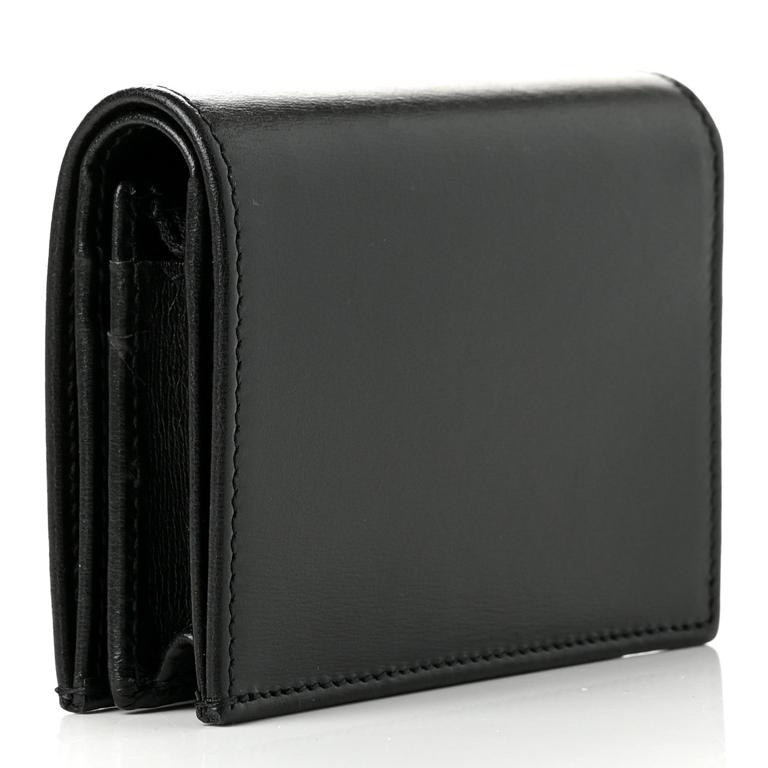 Gucci Boarded Plutone Calfskin Horsebit 1955 Card Case Wallet Black 3 of 8