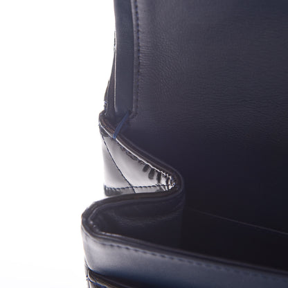 Chanel Patent Quilted Maxi Double Flap Navy Blue 9 of 23