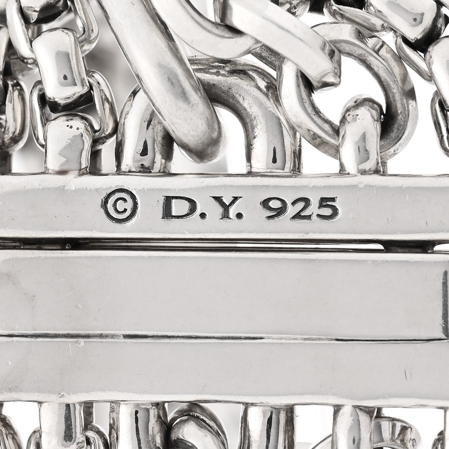 David Yurman Sterling Silver Multi Row Chain Bracelet 3 of 3