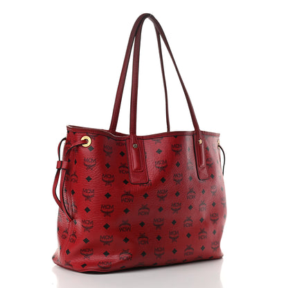 MCM Visetos Medium Liz Reversible Shopper Tote Ruby Red 2 of 21