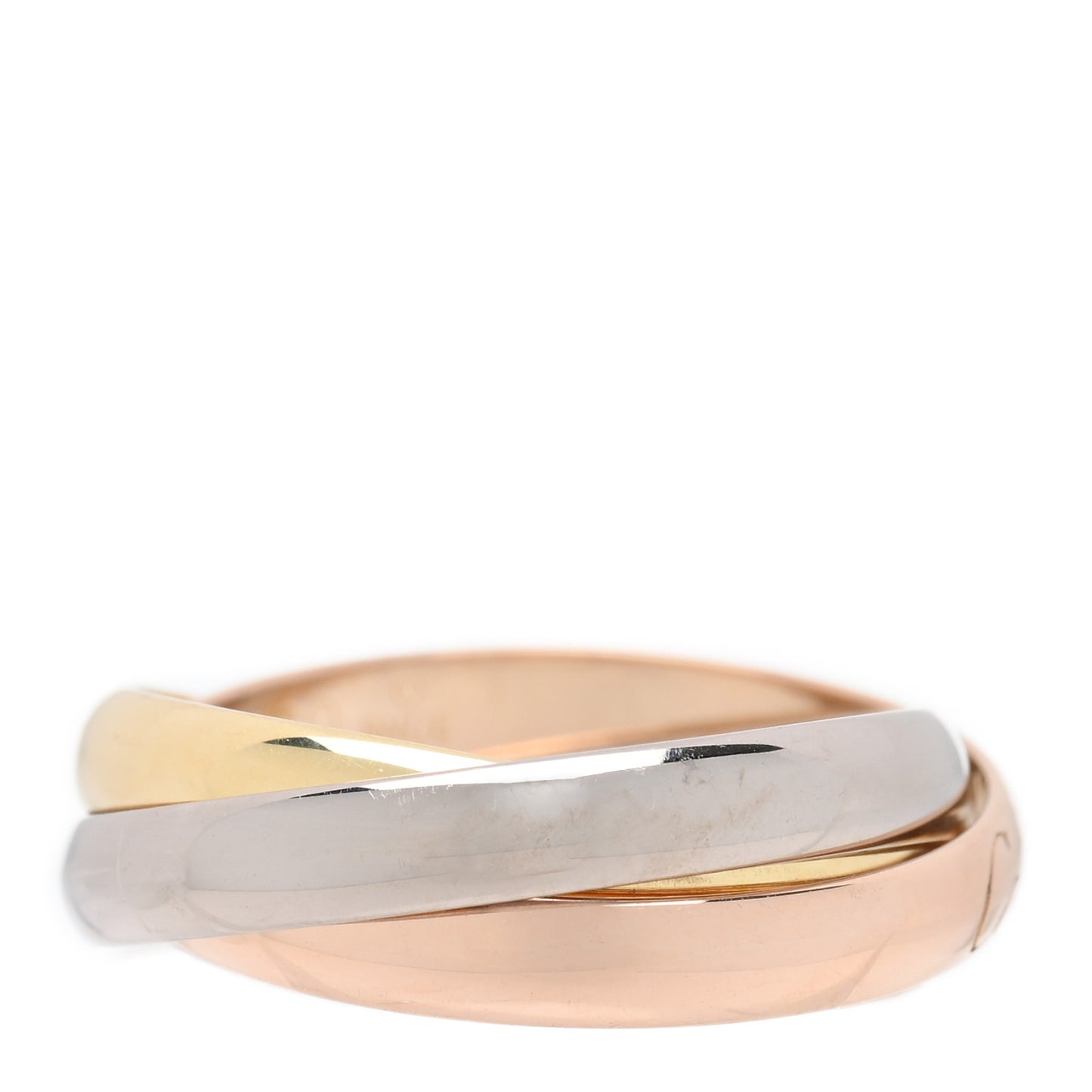 18K Pink Yellow White Gold Small Trinity Ring 50 5.25