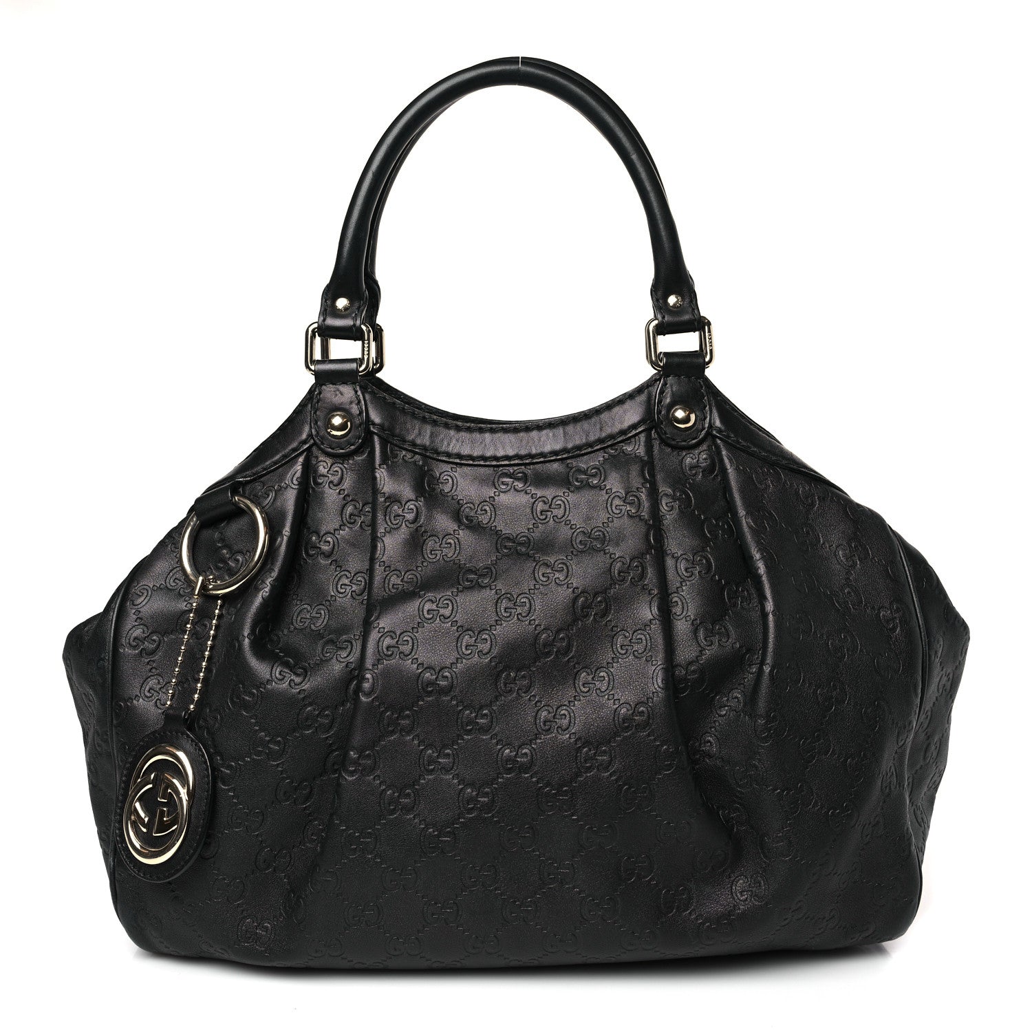 Gucci Guccissima Medium Sukey Tote Black 1 of 9