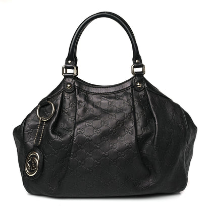 Gucci Guccissima Medium Sukey Tote Black 1 of 9