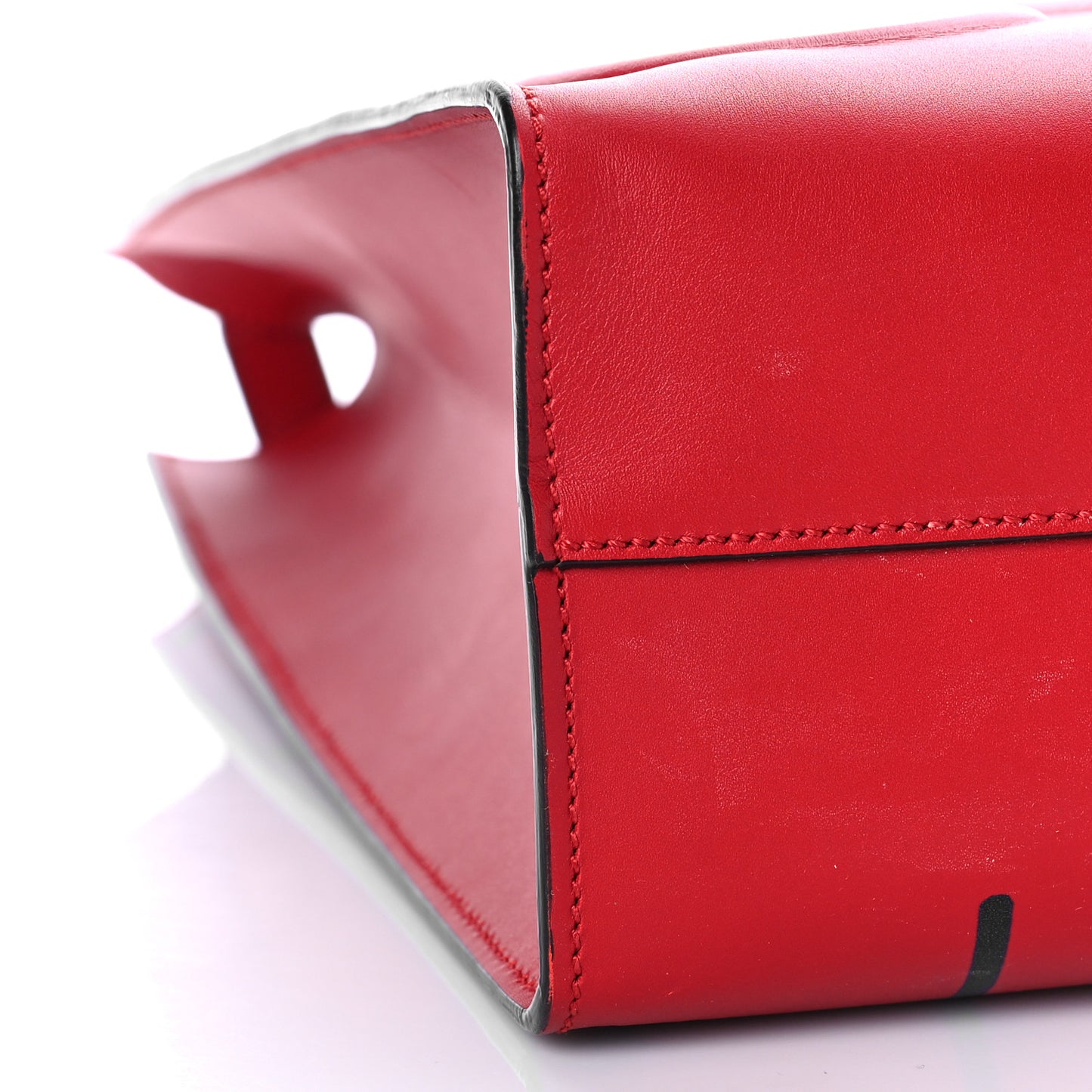 Calfskin GucciGhost Real Medium XL Tote Hibiscus Red