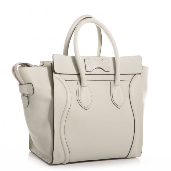 Celine Drummed Calfskin Mini Luggage Bag Lune 3 of 10