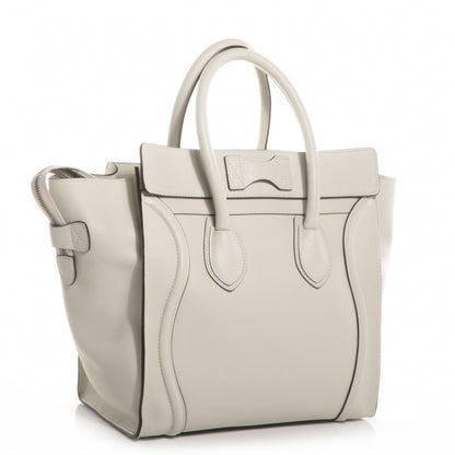 Celine Drummed Calfskin Mini Luggage Bag Lune 3 of 10