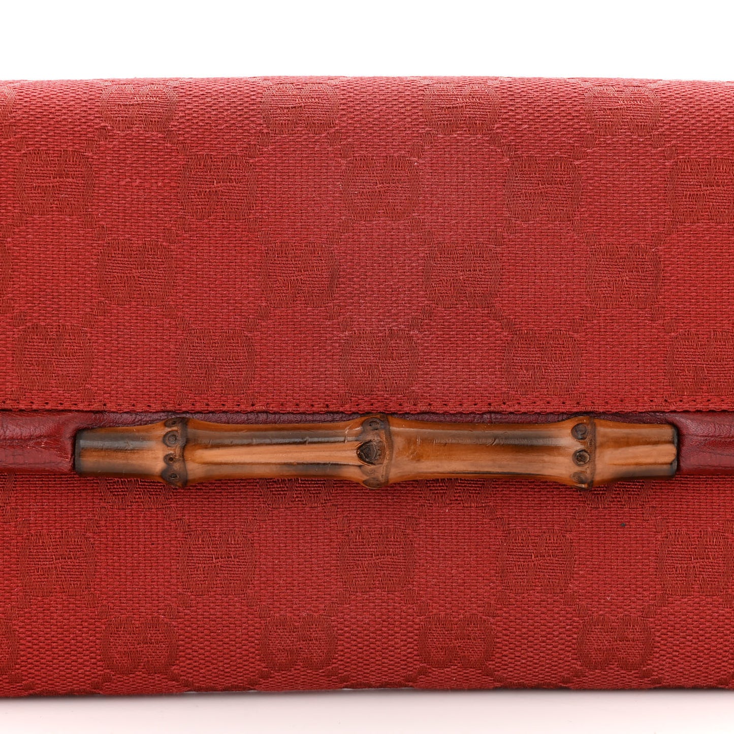 Monogram Bamboo Bar Clutch Red