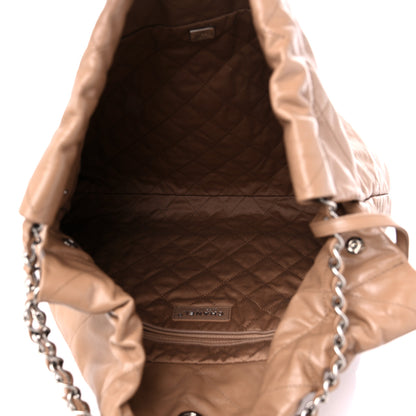 Chanel Shiny Calfskin Quilted Chanel 22 Dark Beige 6 of 10